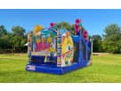 Renta de obstáculo de 25ft Minions en Houston con desafíos emocionantes, ideal para fiestas en Katy.