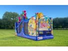 Renta de obstáculos inflable Minions de 25ft en Houston — ideal para fiestas con desafíos emocionantes.