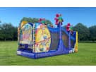 Perfecto para fiestas en Spring, este obstáculo temático Minions en renta en Houston incluye 25ft de desafíos emocionantes.