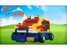 Monster truck bounce house rental in Houston with slide, perfect for Sugar Land kids' parties and events.