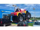 Monster Truck Deluxe bounce house rental in Houston with slide—perfect for League City birthday parties and events.