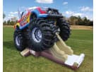 Perfect for Houston birthday parties, this Monster Truck bounce house rental features a realistic tire design, vivid digital