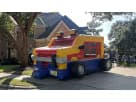 Monster truck bounce house rental in Houston with slide — perfect for Cypress birthday parties and kids of all ages.
