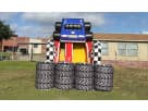 Perfect for The Woodlands parties, this 18ft Patriot Monster Truck water slide rental in Houston features a wet or dry design