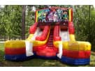 Monster High double lane water slide rental in Dallas with wet or dry play, ideal for Fort Worth parties.