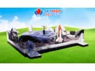 Space shuttle bounce house rental in Austin with air-controlled airflow, ideal for kids' birthday parties in Round Rock.