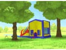 3-in-1 obstacle bounce house with slide rental in Dallas—climbing wall and bounce area perfect for Grand Prairie kids' parties.