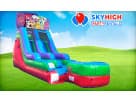 Tobogán acuático My Little Pony de 15ft disponible para renta en Dallas — perfecto para eventos en McKinney con función húmedo o