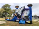 Space shuttle bounce house rental with water slide combo, ideal for Houston events and Pearland parties with 6-8 kids.