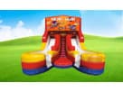 Tobogán acuático Nerf War de 16ft con doble carril disponible para renta en Dallas — perfecto para fiestas en Irving.