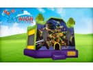Ninja Turtles bounce house rental in Houston with 13x13 castle-style towers and slide, ideal for Pasadena parties.