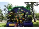 Renta de Ninja Turtle brincolín con tobogán acuático en Austin, ideal para fiestas en Buda con personajes oficiales.