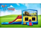 Noah's Ark 3in1 obstacle course with wet or dry slide rental in Dallas, ideal for Grand Prairie church events.