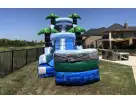 15ft Palm Tree wet-dry slide rental in Austin — perfect for Buda backyard parties with kids of all ages.