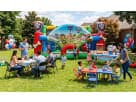 Perfect for Arlington toddler parties, this Paw Patrol bounce house rental in Dallas features a blue and red design