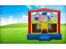 Peppa Pig inflatable bounce house rental in Austin with colorful character designs, perfect for Cedar Park backyard celebrations.