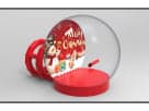 Christmas-themed inflatable snow globe rental with Santa and festive characters, available for holiday parties in Dallas