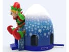 Elf bounce house rental in Houston with red and green accents — ideal for The Woodlands Christmas parties.