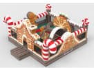 Perfect for Fort Worth holiday parties, this gingerbread-themed bounce house rental in Dallas features a slide, candy cane