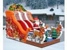 Perfect for Pearland holiday parties, this 20ft Christmas Santa slide rental in Houston features a dual-lane design