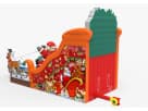 Santa Claus 20ft dual lane slide rental in Austin — festive Christmas party inflatable ideal for San Marcos celebrations.