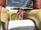 Military-themed obstacle course rental in Austin with kid-friendly rock wall and dry slides, ideal for Pflugerville birthday