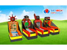 Pirate carnival game station rental in Austin with 4 interactive games—ideal for Leander birthday parties and events.