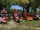 Pirate-themed carnival game station rental in Dallas with 4 interactive games, ideal for birthday parties and events in Arlington.