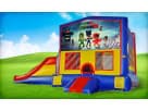 3in1 PJ Masks bounce house with wet or dry slide available for rental in Austin, ideal for Georgetown birthday parties.