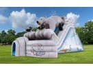 Polar bear dual-lane slide rental for Houston events with XL size perfect for simultaneous racing fun in Cypress.