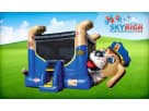 Police Dog Paw Patrol bounce house rental in Austin with front-sliding access, ideal for Buda birthday parties.