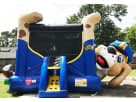 Police Dog bounce house rental in Austin with front-facing slide, ideal for Leander parties and all-day outdoor fun.