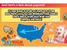 Popcorn machine with 2 tables & 12 chairs rental setup ideal for Dallas parties, serves up to 50 guests.