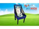Blue and black Potty Toss carnival game available for rental in Austin, ideal for Cedar Park birthday parties and outdoor events.