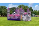 Perfect for toddler birthday parties, this Disney Princess Castle obstacle course rental in Houston features an interactive