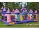 Disney Princess toddler bounce house rental in Dallas with pink and purple castle design, perfect for Arlington birthday parties.