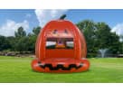 Pumpkin bounce house rental in Dallas with bright orange design — ideal for Arlington fall parties and festivals.