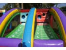 Quarterback Blitz Football interactive rental in Austin ideal for backyard parties with dual-lane play design and vibrant color