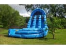 20ft Raging Rapids dual curve water slide rental in Austin with dual lanes — ideal for Round Rock parties and backyard events.