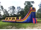 Perfect for Cedar Park parties, this 20ft Rainbow Screamer water slide rental in Austin features dual slides ideal for big