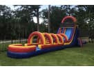 20ft Rainbow Screamer water slide rental in Austin—perfect for Leander backyard parties with slip n slide thrills.