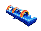 Rainbow Slip N Slide water rental in Dallas with three arches, perfect for Fort Worth kids' summer parties.