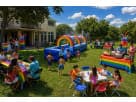 Raimbow slip and slide
