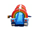 Rainbow slip n slide water rental with dual slides, perfect for cooling off at Dallas summer parties and ideal for kids of all