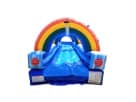 Rainbow slip n slide water rental in Houston with dual slides, perfect for Woodlands summer parties and kids of all ages.