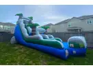 15ft Palm Tree wet/dry water slide rental in Austin — perfect for Round Rock backyard parties with kids of all ages.