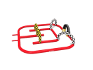 Tricycle Race Track rental in Dallas with dual tricycles — ideal for Grand Prairie kids' parties.
