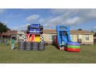 LOL Surprise wet and dry slide rental in Dallas with dual lanes—ideal for Irving birthday parties and backyard fun.