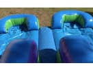 Perfect for McKinney summer parties, this 18ft Retro Double water slide rental in Dallas features dual lanes ideal for bigger