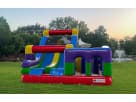 Perfect for Pearland birthday parties, this retro obstacle course rental in Houston features dual slides and climbing challenges